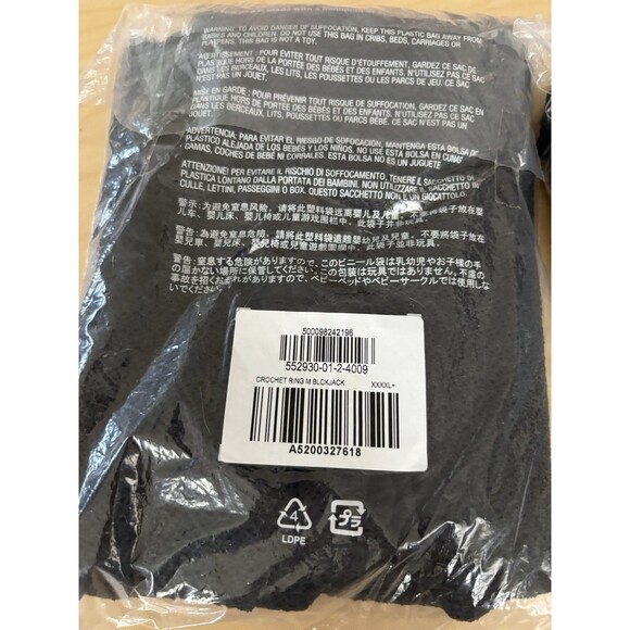 Mid-Rise O-Ring Crochet-Knit French-Cut Bikini Swim Bottoms Black 4XL Old Navy - Picture 3 of 11